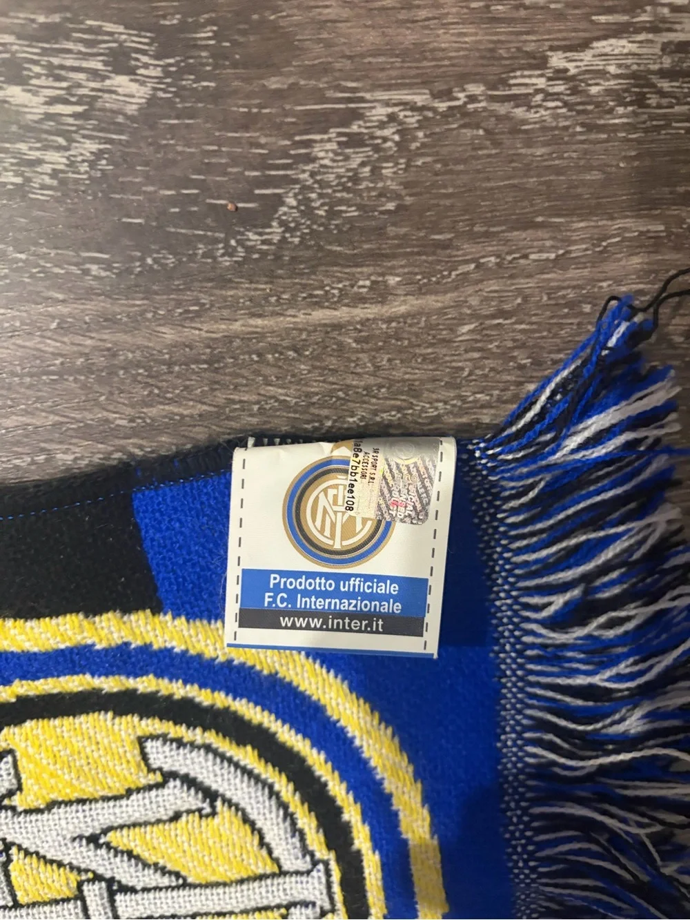 FC Internazionale Men's Blue & Black Stripe Supporter Scarf